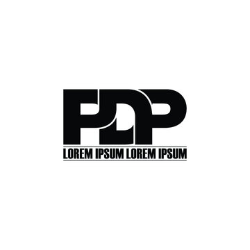PDP letter monogram logo design vector