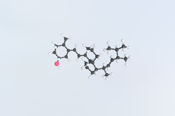 Molecule of vitamin d, isolated molecular model. 3D rendering