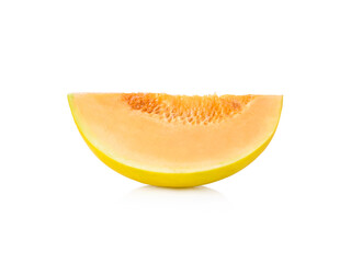 canary melon isolated on white background