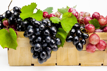 grapes in a wicker basket