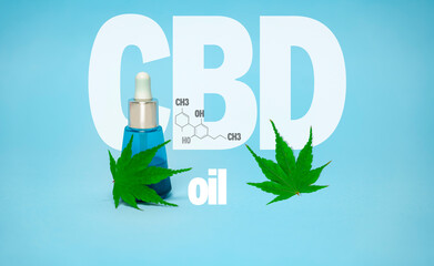 CBD oil wallpaper , Dropper and leaves of cannabis with chemical formula 