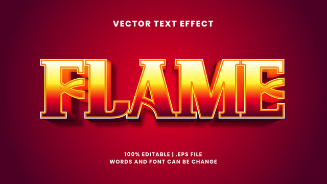 Flame simple modern 3d editable text effect