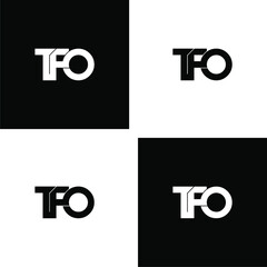 tfo initial letter monogram logo design set