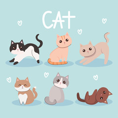 banner with cute cats