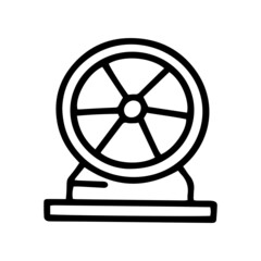 hamster wheel line vector doodle simple icon