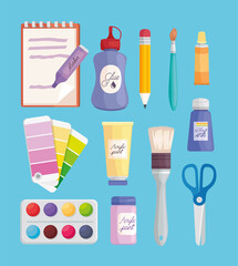 twelve artist tools icons