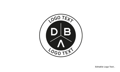 Vintage Retro DBA Letters Logo Vector Stamp	