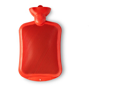 Top view  Hot water bag isolated on white background.