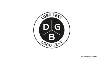 Vintage Retro DGB Letters Logo Vector Stamp	