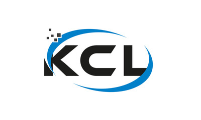 dots or points letter KCL technology logo designs concept vector Template Element