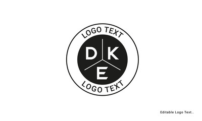 Vintage Retro DKE Letters Logo Vector Stamp	