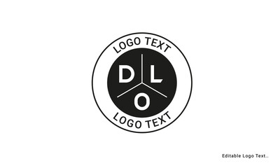 Vintage Retro DLO Letters Logo Vector Stamp	