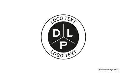 Vintage Retro DLP Letters Logo Vector Stamp	