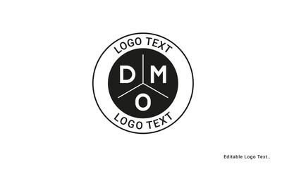 Vintage Retro DMO Letters Logo Vector Stamp	