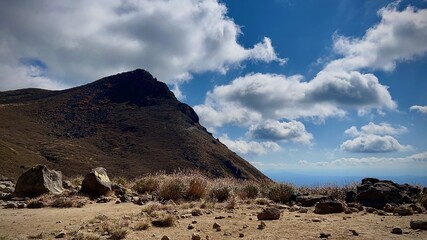 landscape with blue sky
