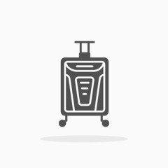 Luggage icon. Solid Glyph style. Vector illustration. Enjoy this icon for your project.