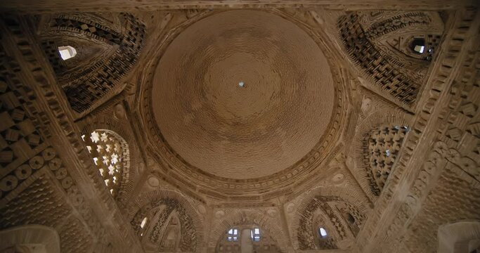 Bukhara Uzbekistan inside of Ismail Somoni Mausoleum. Built in 905, and this is the oldest Muslim monument in Bukhara 9 of 10
