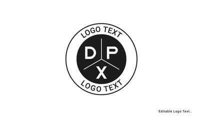 Vintage Retro DPX Letters Logo Vector Stamp	