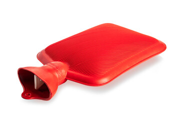 Hot water bag ( hot water bottle ) isolated on white background.
