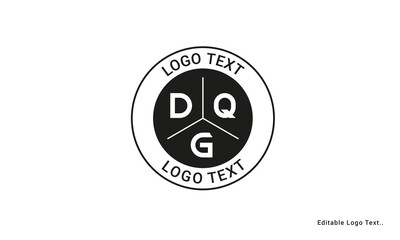 Vintage Retro DQG Letters Logo Vector Stamp	