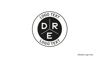 Vintage Retro DRE Letters Logo Vector Stamp	