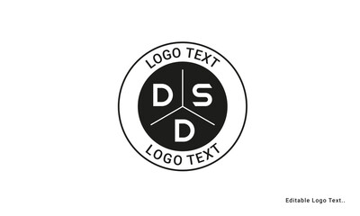 Vintage Retro DSD Letters Logo Vector Stamp	