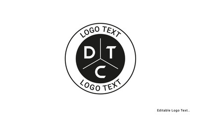 Vintage Retro DTC Letters Logo Vector Stamp	