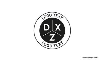 Vintage Retro DXZ Letters Logo Vector Stamp	