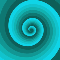 A jpeg illustration of a spiral on transparent background. Designed in turquoise colors for web concepts, prints, wraps, templates.