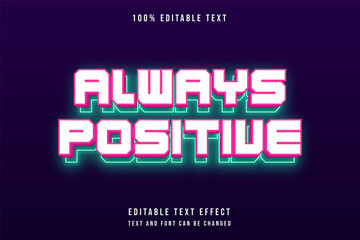 3 dimensions editable text effect modern red green text neon style