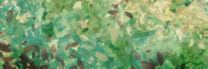 Abstract background painting art with green leaf paint brush for christmas poster, banner, website, card background