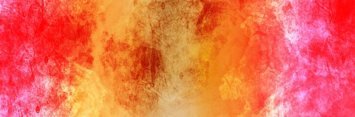 Abstract background painting art with grunge orange and pink red paint brush for christmas poster, banner, website, card background