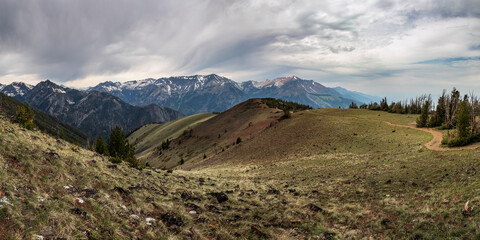 Winding trail on the peak