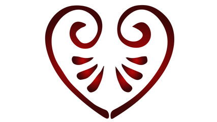 Red heart silhouette