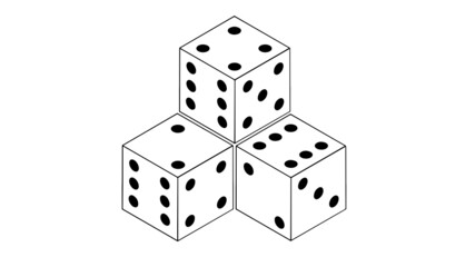 dice on white