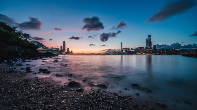 Sunset In Hong Kong Causeway Bay