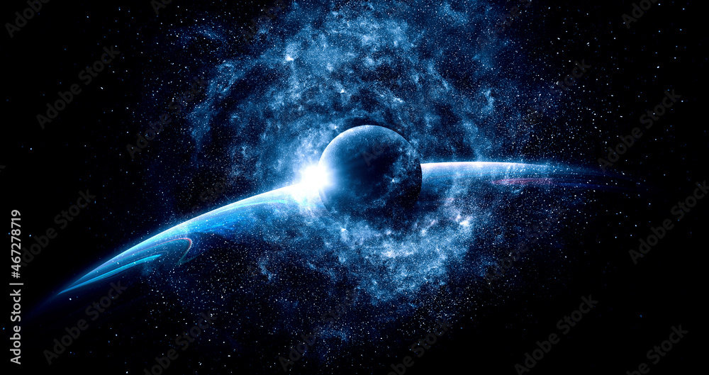 Aufkleber image of outer space. . mixed media