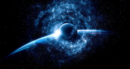 Image of outer space. . Mixed media