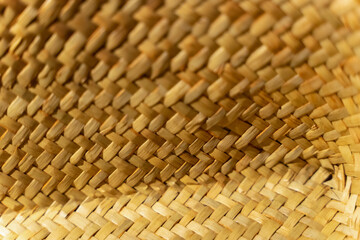 Bamboo basket texture closeup