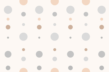 Aesthetic background, polka dot pattern in cream vector