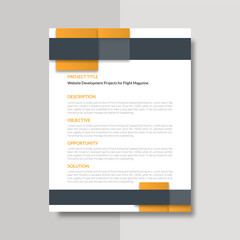 Professional proposal letterhead template design