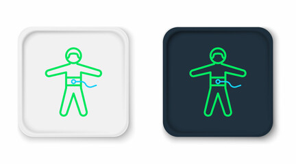 Line Bungee jumping icon isolated on white background. Colorful outline concept. Vector