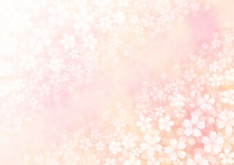 淡い色合いの桜の花の背景イラスト