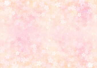 淡い色合いの桜の花の背景イラスト