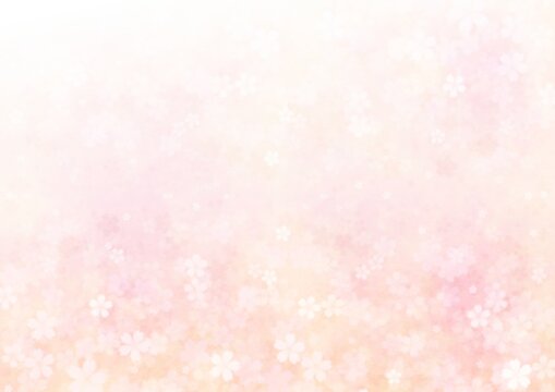 淡い色合いの桜の花の背景イラスト