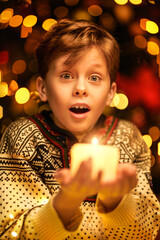 boy with a candle