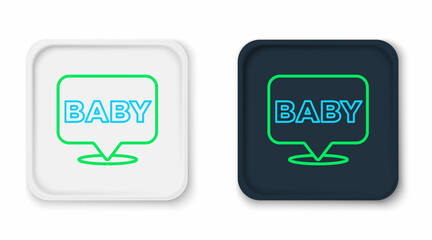 Line Baby icon isolated on white background. Colorful outline concept. Vector