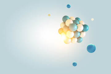 Science concept with sphere model