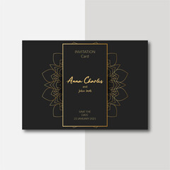 luxury wedding invitation card template 