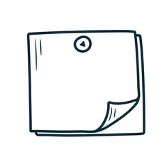 leaf paper hand drawn doodle notepad for messages